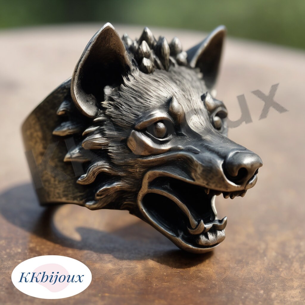 Buy Hyena Ring nordic Hyena Head Ring Unisex 316L Stainless Steel