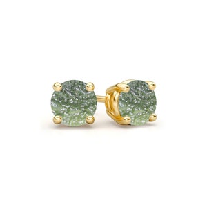 Moldavite earing,raw stone earring ,stud earring,100% Natural Moldavite Raw Genuine,  Raw Moldavite, Silver Earrings, Moldavite Earring