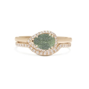 Natural Raw Moldavite Hidden Ring in Sterling Silver, Unique Moldavite Ring, meteorite ring, Authentic Moldavite Ring ,Mother&#39;s Day Gift