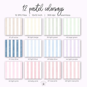 Watercolor Stripes Seamless Pattern | Pastel Hand-painted Digital Paper ...