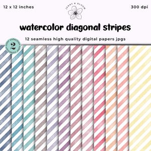 diagonal stripes digital paper watercolor striped digital paper watercolor seamless pattern stripes pattern watercolor diagonal stripes