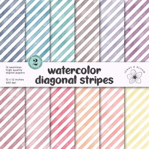 watercolor stripe seamless pattern rainbow stripes watercolor pattern watercolor background stripe digital paper set watercolor seamless
