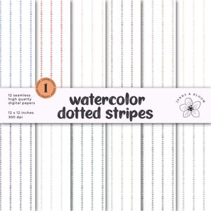 seamless watercolor dotted stripe pattern design – dot striped background - invitation wedding babyshower journaling - pastel colours
