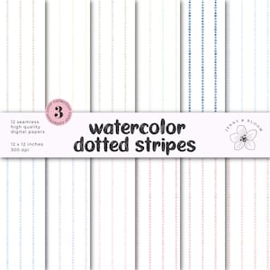 seamless watercolor dotted stripe pattern design – dot striped background - invitation wedding babyshower journaling - pastel colours