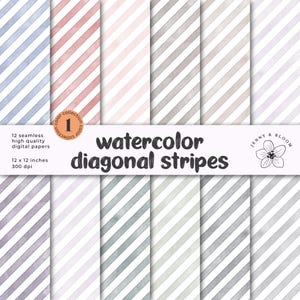 diagonal stripes digital paper watercolor striped digital paper watercolor seamless pattern stripes pattern watercolor diagonal stripes