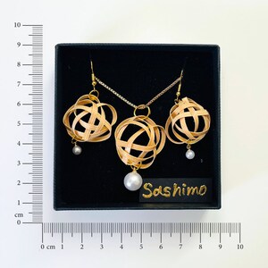 Bamboo Weave Necklace & Earrings Set zdjęcie 2