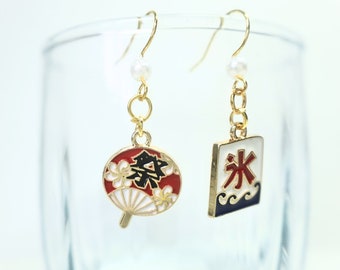 Hihon Earrings - Japanese Festival