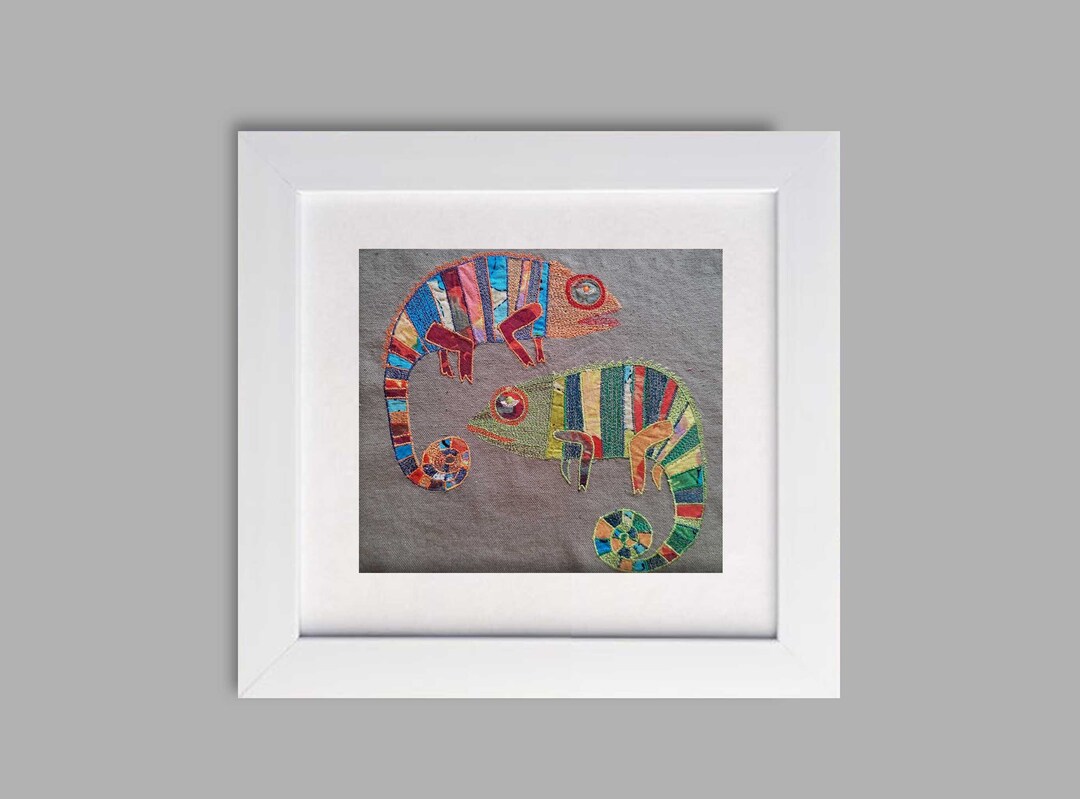 Handmade Cotton Textile Art Photo Frame: Abstract Fabric Manipulation ...