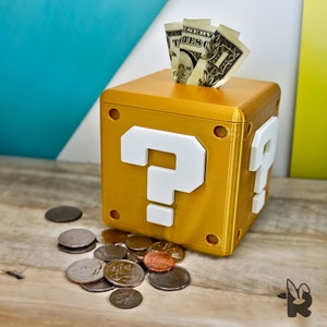 Super Mario Question Block Piggy Bank