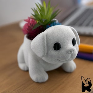 Adorable Puppy Planter – Dog Succulent Pot in Multiple Sizes and Colors – Cute Gift for Dog Lovers & Plant Parents