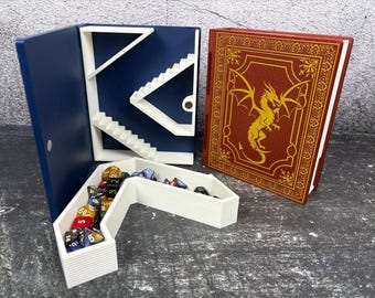 CUSTOM Dungeons & Dragons Dice Tower Book Box | Hidden Dice Roller + Storage Case
