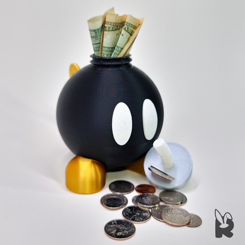 Super Mario Bobomb Piggy Bank Etsy