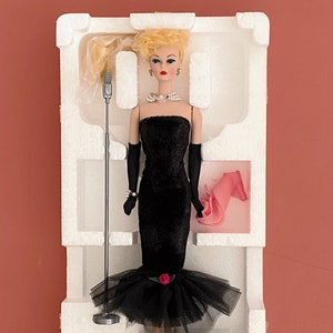 Solo in the Spotlight Porcelain Silkstone Barbie, 1990 Limited Edition Porcelain Doll Series, Tribute to the 1961 Edition, Mint Condition