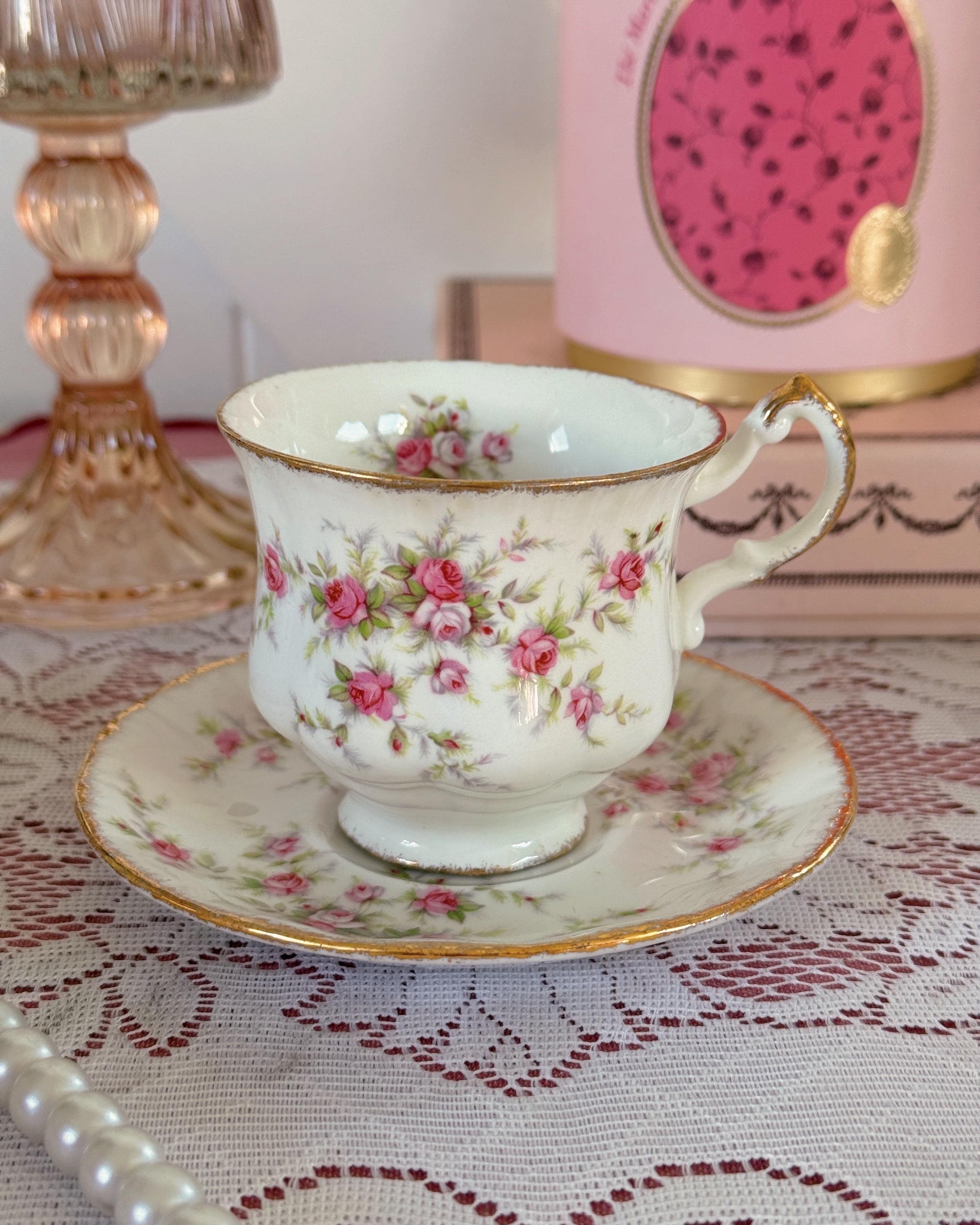 Paragon teacup and saucer pink - Etsy 日本