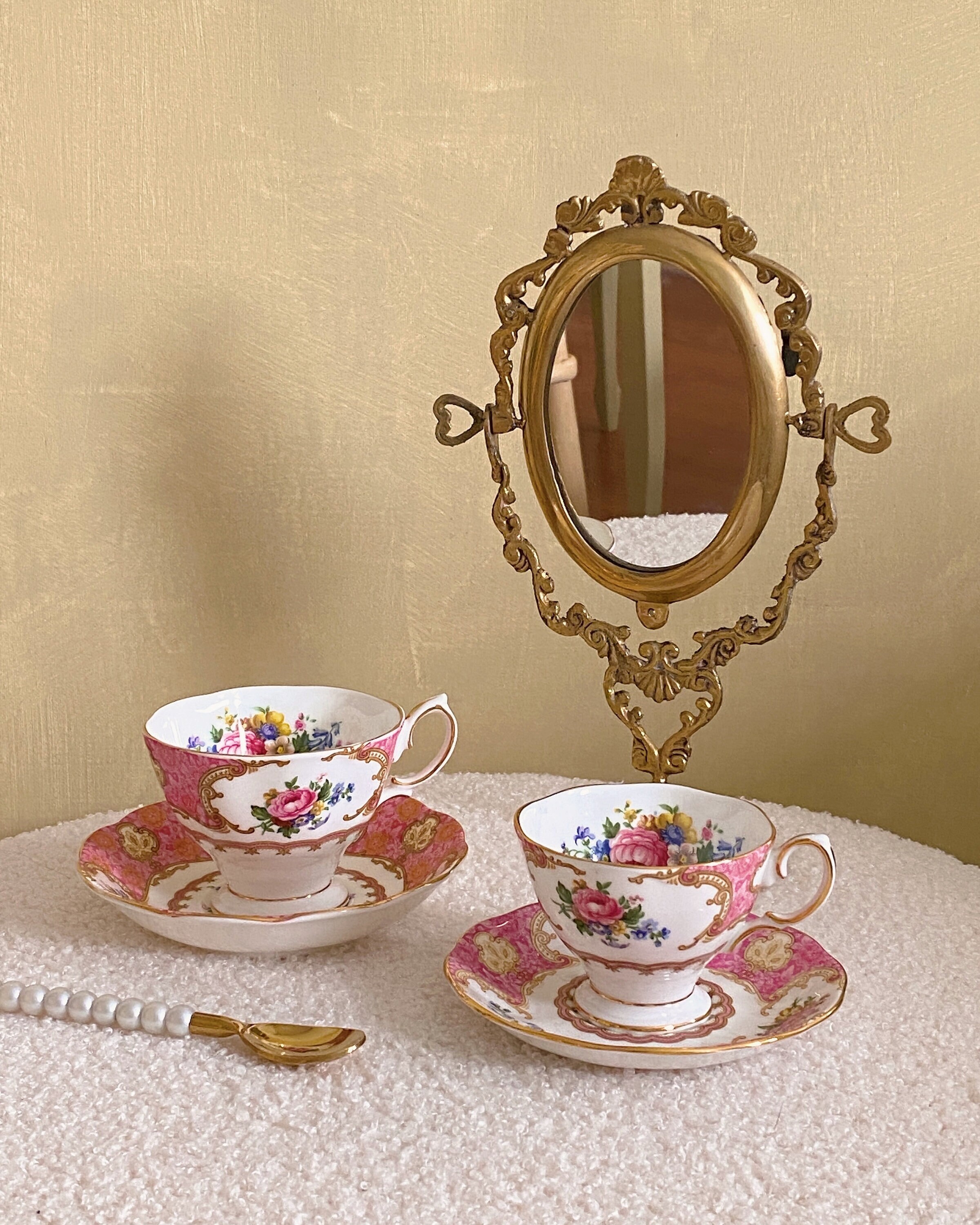 Vintage Royal Albert Lady Carlyle Pink Floral Cup Saucer Set Vintage Royal Albert Lady Carlyle Pink Floral Cup Saucer Set
