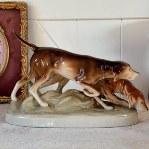 Royal Dux Hunting Dogs - Etsy