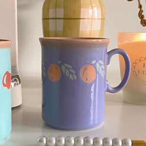 Vintage Apple Cottagecore Mug Set Of 2, Pastel Fruit Cup, Provencal Kitchen Decor, French Countryside, Gift image 4