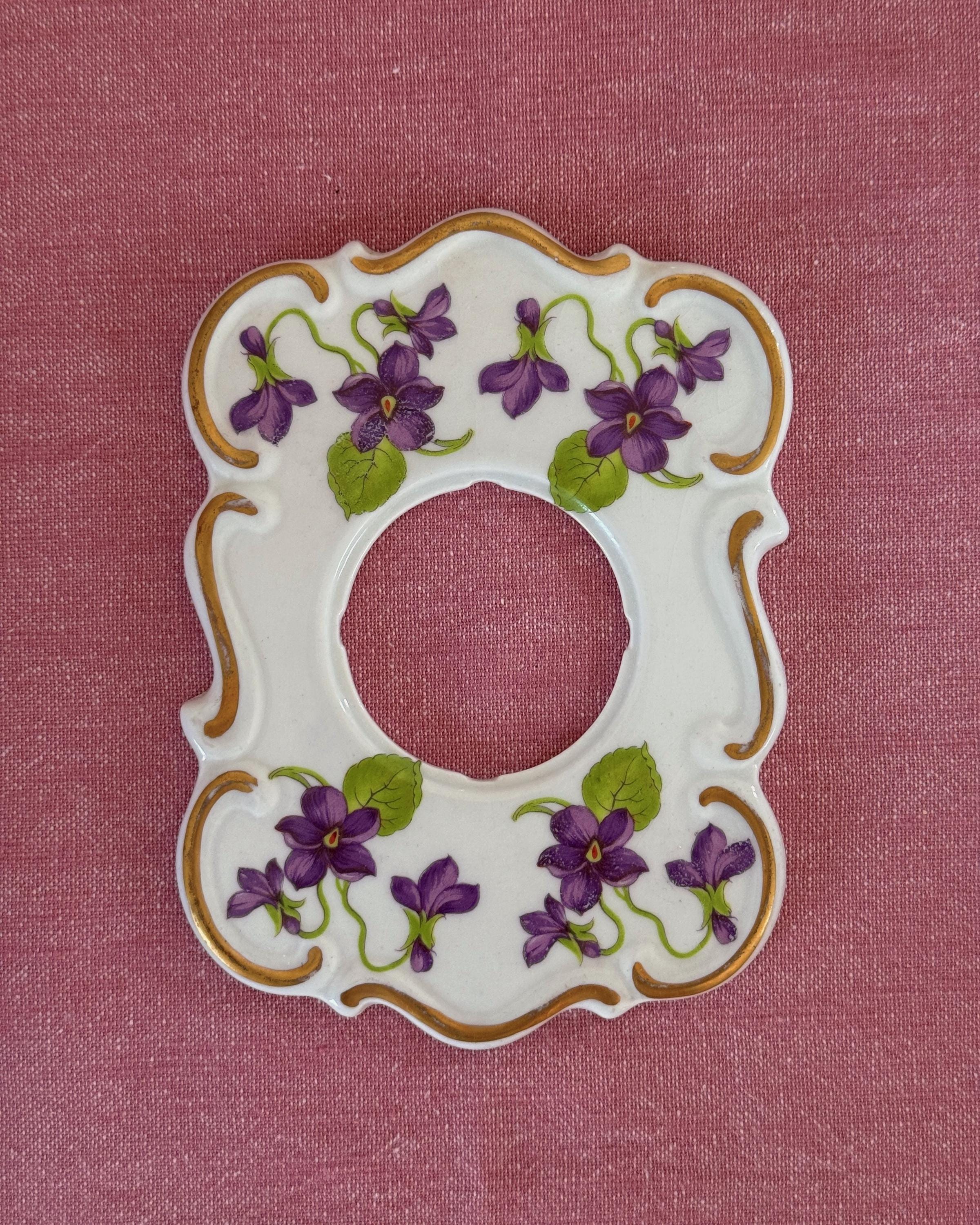 Vieil Interrupteur En Porcelaine Blanche – Grand Diamètre 76 Mm, Cache Chromé, Charme Vintage Garanti
