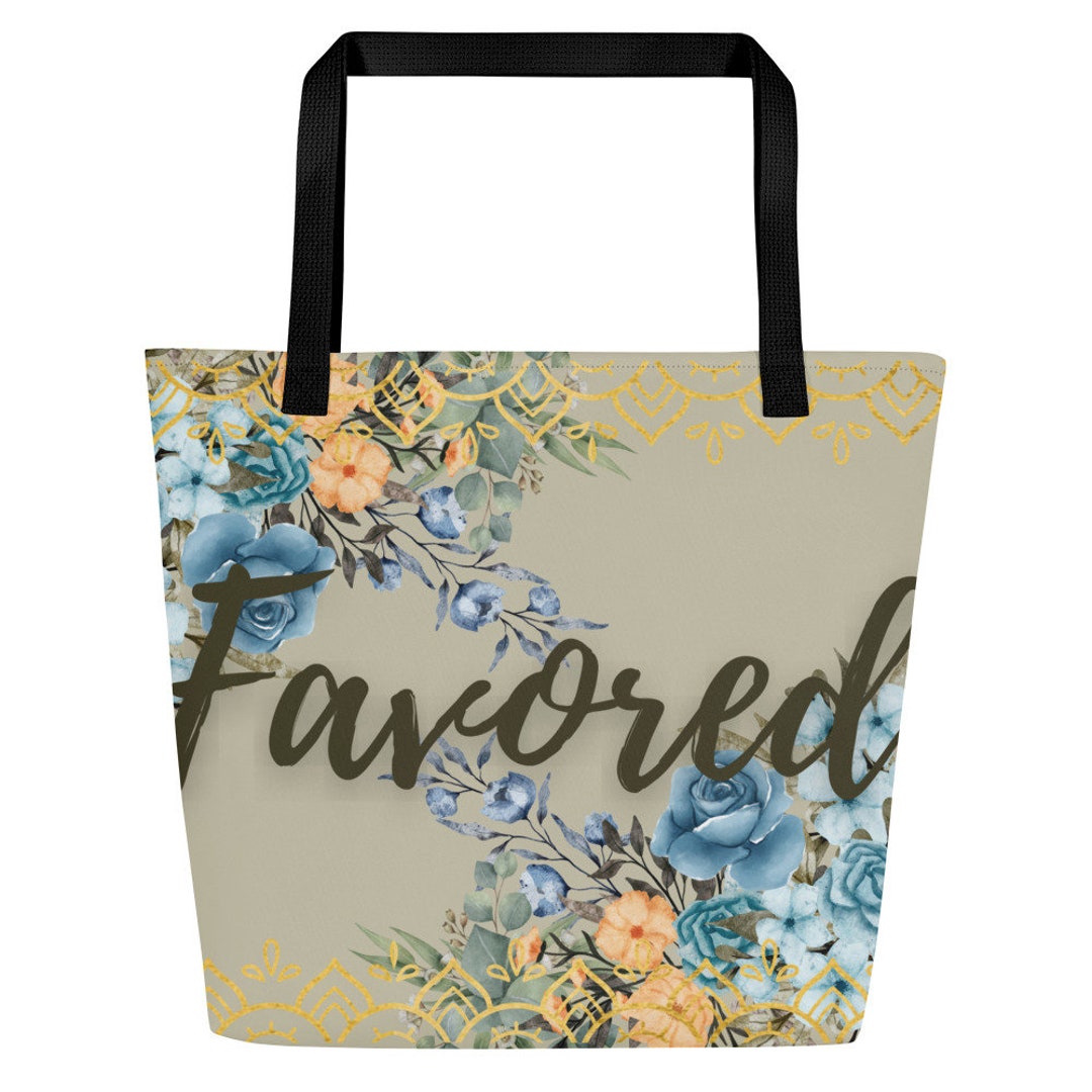 Christian Tote Bag All-over-print Tote With Interior Pocket Gods Grace ...