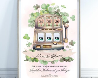 Money gift wedding, wedding gift bride and groom, personalized wedding gift, DIY money gift, last minute wedding gift