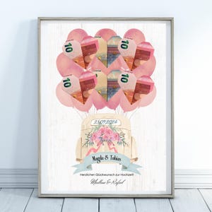 Geldgeschenk Hochzeit, personalisiertes Hochzeitsgeschenk, Geschenk Hochzeit Ausdrucken, Geldgeschenk Hochzeit drucken, Hochzeitsgeschenk