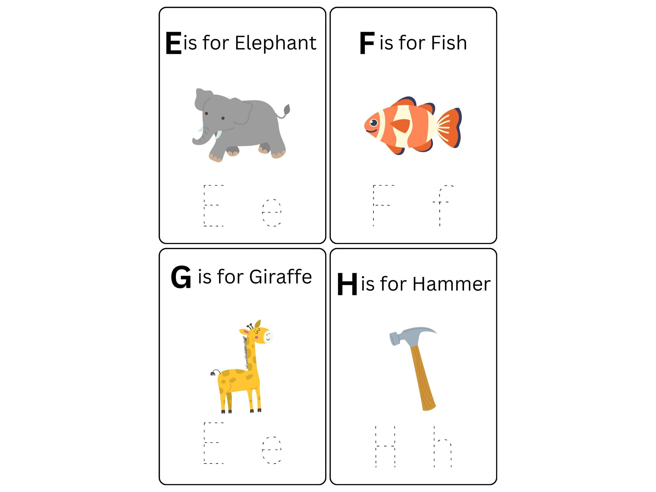 Printable Alphabet Flash Cards, Educational Resource, Classroom, Home ...