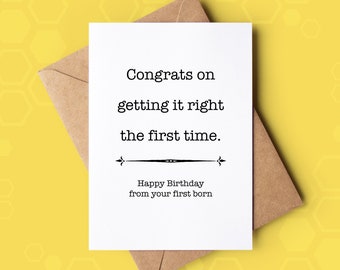 Funny Birthday Card for Mom, Printable Birthday Card, Card for Mom from Kids, Sarcastic Gift, Gift for Mom, Instant Digital Download
