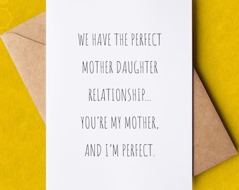Funny Birthday Card for Mom from Daughter (Digital Download)