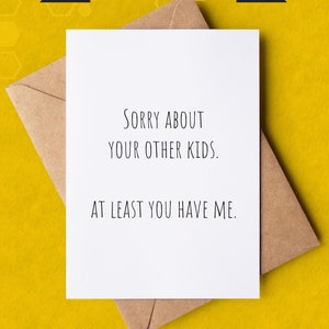 Carte d&#39;anniversaire drôle, carte d&#39;anniversaire sarcastique pour maman ou papa, carte d&#39;anniversaire à imprimer, carte pour enfant, cadeau sarcastique, cadeau pour maman et papa