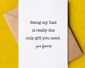 Funny Birthday Card, Printable Card, Humorous Card for Dad, Happy Birthday, Sarcastic Card, Digital Download, Card from Kid, Card for Dad