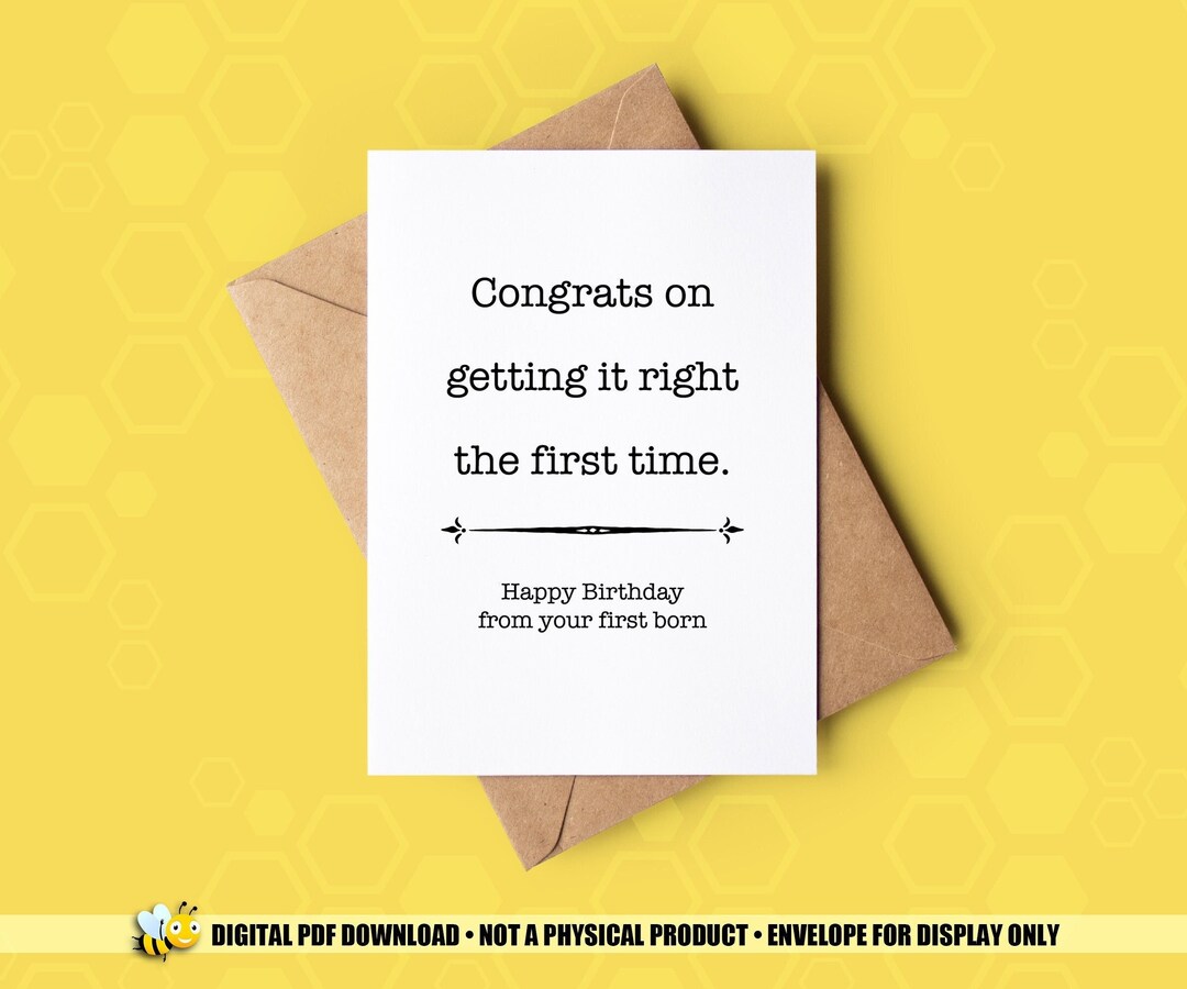 Funny Birthday Card for Mom, Printable Birthday Card, Card for Mom From ...