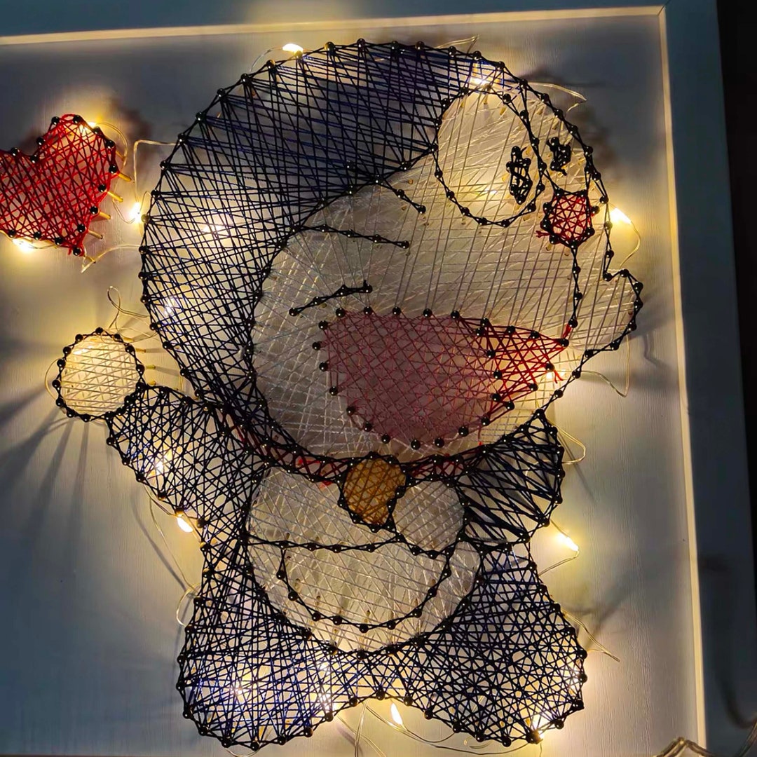 Staples Twine Drawing Line Art Custom Thread DIY Wall Art Etsy