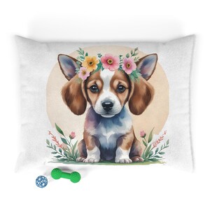 Floral Pet Bed for Dogs, Cute Dog Bed, Cozy Pet Sleeping Pad, Dog Bed for Home Decor, Gift for Pet Lovers