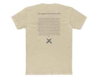 Vintage Legend of the Henry Rifle Tee, History Buff Gift, Firearms Enthusiast Clothing, Memorial Day Outing, Unisex Cotton Crew Shirt