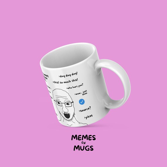 So What Guy Meme Face Mug, man face roblox mug 