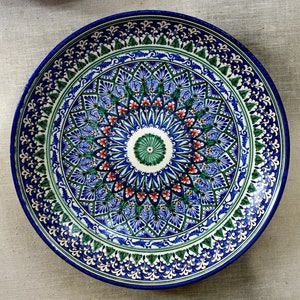 Usbekische Lagan Ляган Rischtan Schale aus Keramik handarbeit Bild 2
