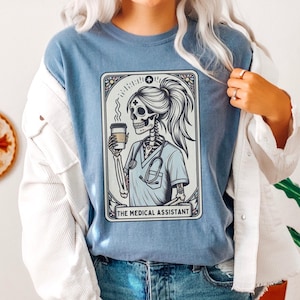 Medical Assistant Shirt, Comfort Colors Medical Assistant Tarot Card T-Shirt, CMA Gift, Certified Medical Assistant Tee, Nurse Appreciation