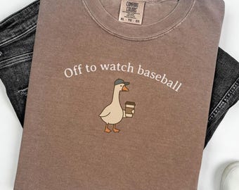 Funny Baseball Mom Goose Shirt, Comfort Colors Baseball T-shirt, Baseball Mama Dad Brother Sister Tee, Mothers Fathers Day Gift