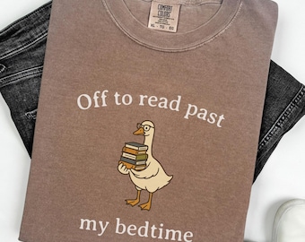 Funny Reading Goose Shirt, Book Lover Gift, Bookish Comfort Colors T-shirt, Funny Book Club Tee, Reading Tshirt, Gift for Reader