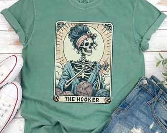 Funny Crochet Shirt, Comfort Colors Crochet Lover Tarot Card T-shirt, Crocheter Tee, Gift for Crocheter, Cute Crochet Tshirt Gift, Mom Gift