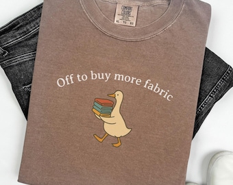 Funny Sewing Shirt, Comfort Colors Fabric Lover Goose T-shirt, Gift for Seamstress Mom Friend