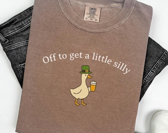 St Patricks Day Shirt, Comfort Colors St Paddys Day Goose T-Shirt, Funny Irish St Pattys Day Tee