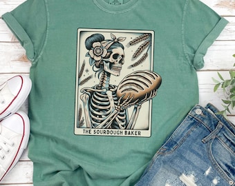 Sourdough Bread Shirt, Comfort Colors Sourdough Baker Tarot Card Tshirt, Halloween Homemaker Tee, Funny Homemaker Shirt, Sourdough Starter