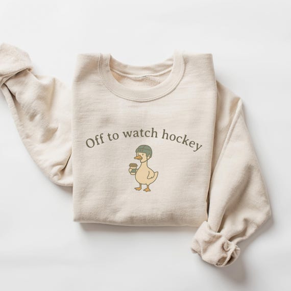 Funny Hockey Mom Goose Sweatshirt, Gildan Hockey Mom Shirt, Hockey Mama Crewneck, Mothers Day Gift Hockey, Gift for Hockey Mom