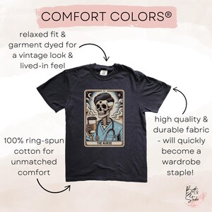Male Nurse Shirt, Comfort Colors Nurse Man Tarot Card T-shirt, Funny Gift for Male Nurse, Skeleton Nurse, Male Nurse Gifts, Graduation Gift image 4
