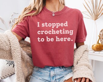Funny Crochet Shirt, Comfort Colors Crochet Lover T-shirt, Crocheter Tee, Gift for Crocheter, Cuter Crochet Tshirt Gift, Mom Friend Gift
