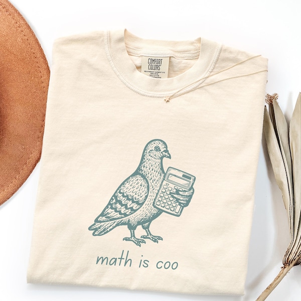 Math Teacher Pigeon Shirt, Comfort Colors Funny Math Teacher T-shirt, Mathematics Gift