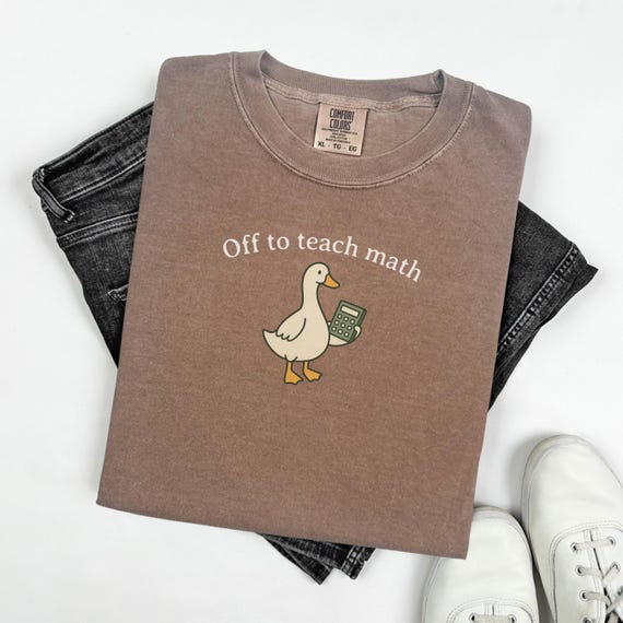 Math Teacher Goose Shirt, New Math Teacher Gift, Funny Future Math Teacher Comfort Colors T-Shirt, Mathematics Teacher Appreciation