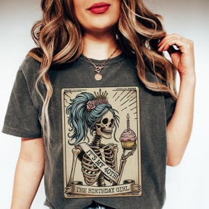 40th Birthday Gift for Her, Comfort Colors 40th Birthday Tarot Card T-Shirt, Funny Skeleton Birthday Celebration Tee, 40th B-day Gift
