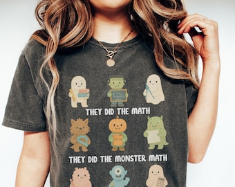 Math Teacher Halloween Shirt, Comfort Colors Teacher Math Squad, Halloween Math T-shirt, New Math Teacher Halloween Gift, Back to School